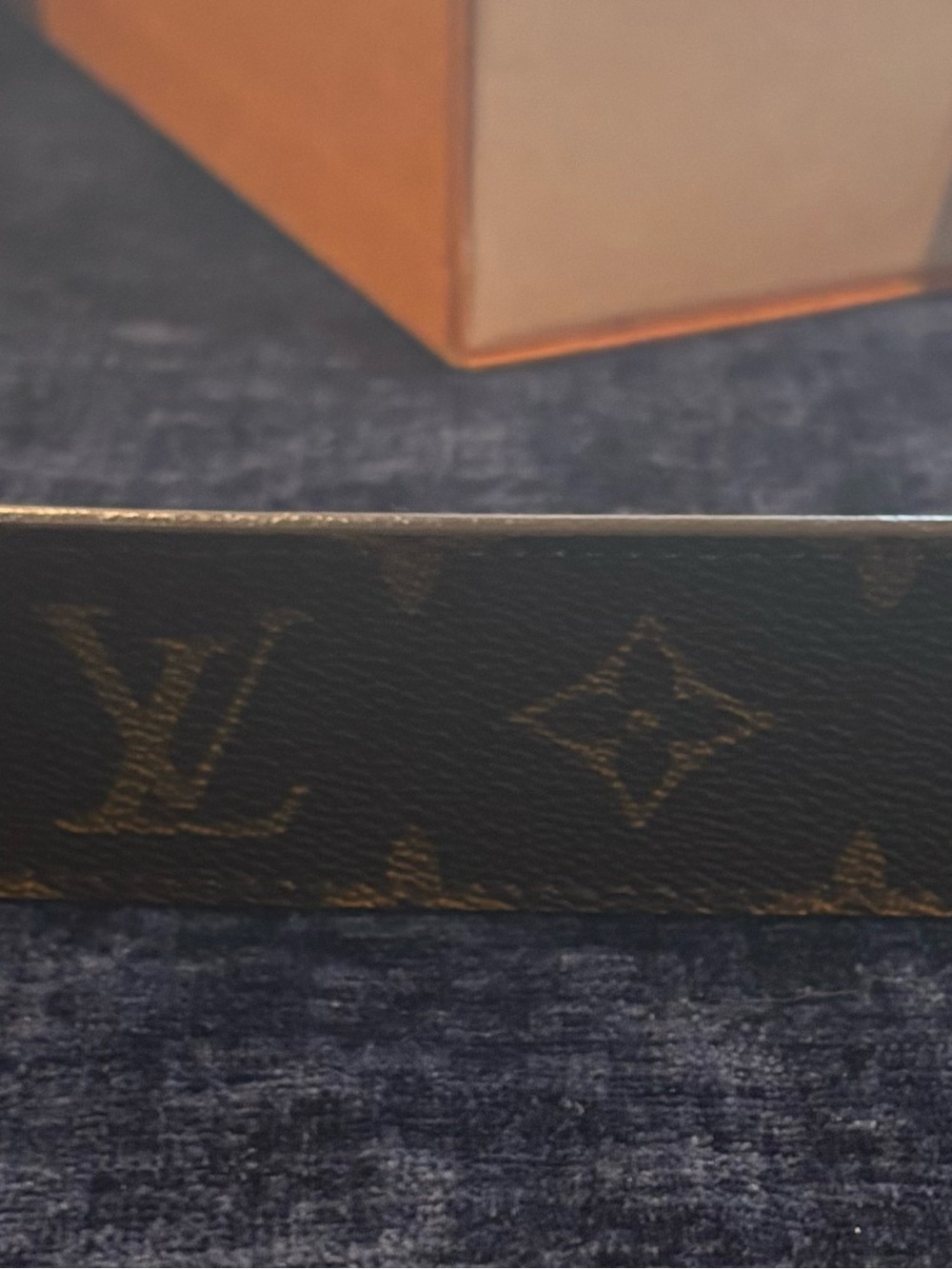 Louis Vuitton Brown Monogram Belt with Gold LV Buckle - Picture 11 of 13
